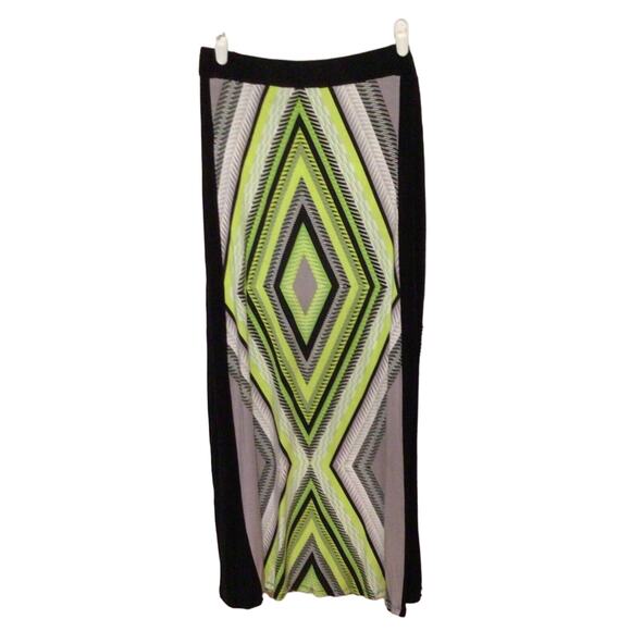 Michael Kors Women's Green Black Knit Maxi Skirt Pull-On Style Size Medium - Picture 3 of 3